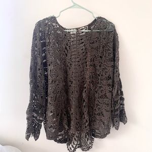 XCVI Brown Knit Shirt
